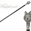 Discount Il Marchesato 925 lupo placcato in argento - bastone da passeggio