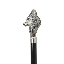 Discount Il Marchesato 925 lupo placcato in argento - bastone da passeggio