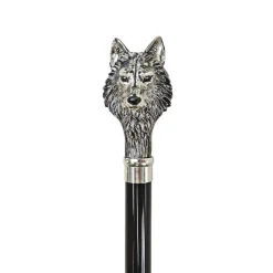 Discount Il Marchesato 925 lupo placcato in argento - bastone da passeggio