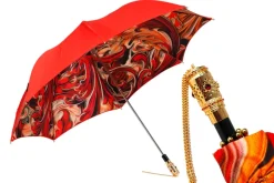 Online Il Marchesato Abstract Red Radiance: Exclusive Umbrella with Abstract Design in Red