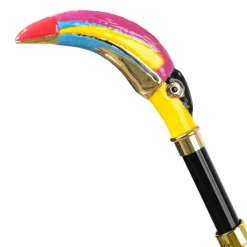 Clearance Il Marchesato Artisan Italian Umbrella with Luxurious Hand-Enameled Toucan Handle
