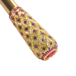 Discount Il Marchesato Artisan Pink Floral Umbrella with Crystal Handle & Exquisite Hand-Pain