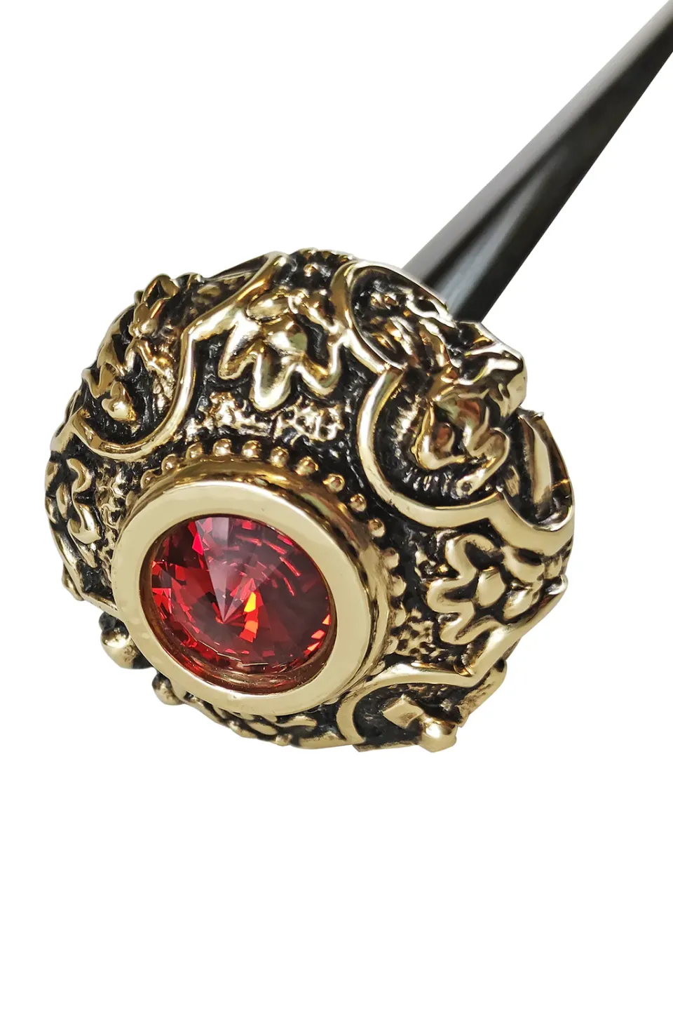 Best Il Marchesato Bastone con figure religiose e cristallo Rosso