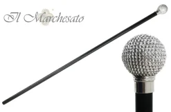 Outlet Il Marchesato Bastone con Sfera tempestata di cristalli Swarovski