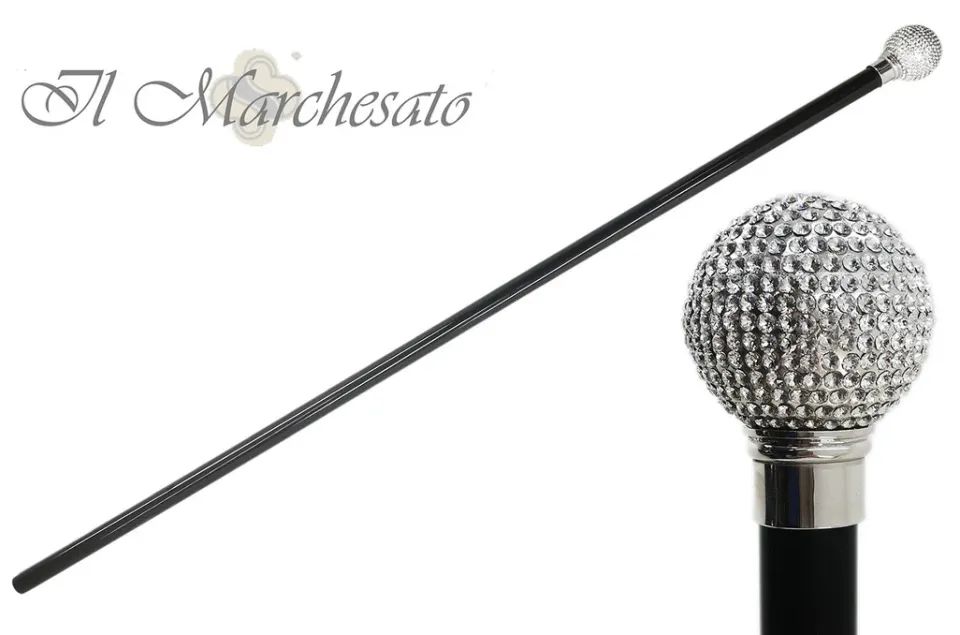 Outlet Il Marchesato Bastone con Sfera tempestata di cristalli Swarovski