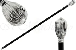 Sale Il Marchesato Bastone da cermonia argentato con goccia e cristallo Swarovski