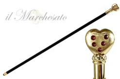 New Il Marchesato Bastone da collezione con cuore dorato 24K