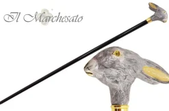 Best Il Marchesato Bastone da collezione Lepre Smaltata a mano