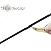 Best Il Marchesato Bastone da passeggio con anatra dorata smaltata a mano