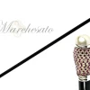 Outlet Il Marchesato Bastone da passeggio Con Perla e strass Fucsia