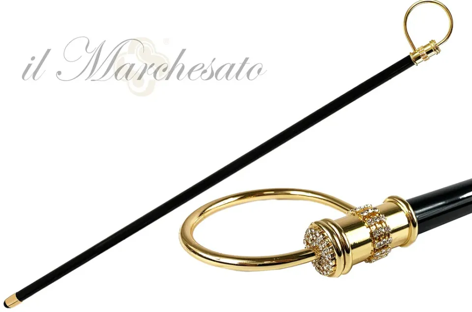 Fashion Il Marchesato Bastone da passeggio da collezione originale con cristalli
