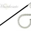 Best Il Marchesato Bastone da passeggio di bellezza con cristalli - placcato Argento 925