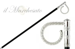 Best Il Marchesato Bastone da passeggio di bellezza con cristalli - placcato Argento 925