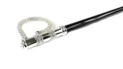 Best Il Marchesato Bastone da passeggio di bellezza con cristalli - placcato Argento 925