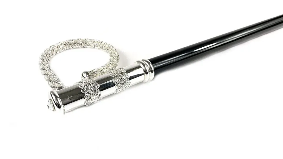 Best Il Marchesato Bastone da passeggio di bellezza con cristalli - placcato Argento 925