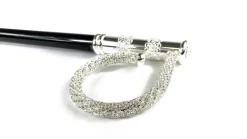 Best Il Marchesato Bastone da passeggio di bellezza con cristalli - placcato Argento 925