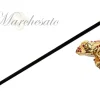 Sale Il Marchesato Bastone da passeggio di lusso - Rana con cristalli Siam incastonati