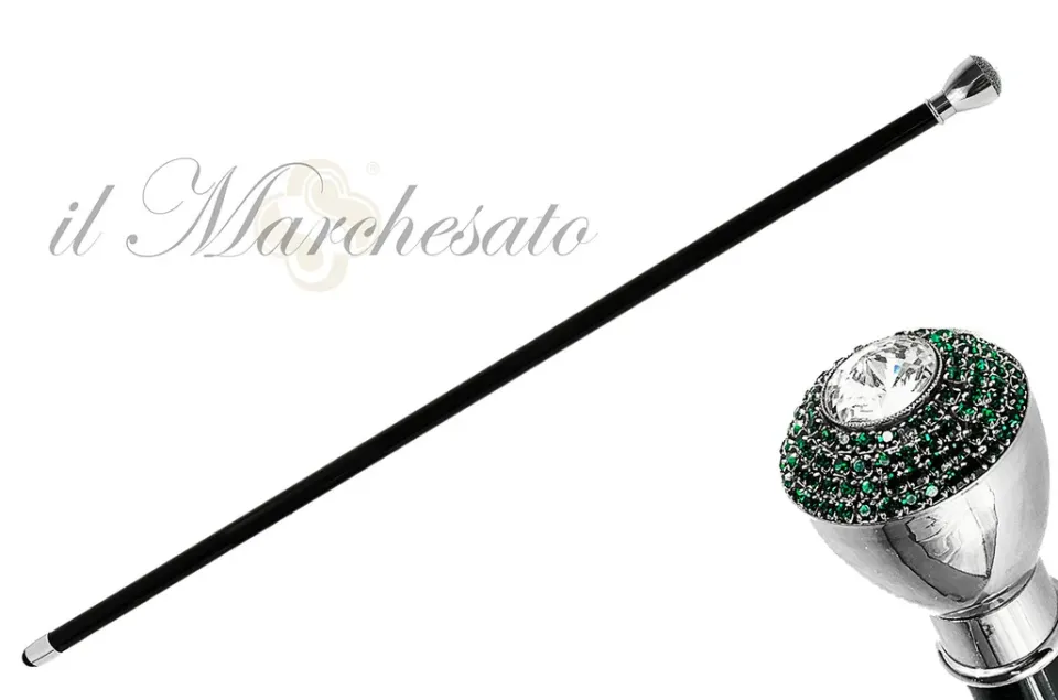 Discount Il Marchesato Bastone da passeggio di lusso - Pietra di cristallo Swarovski