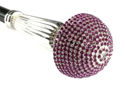 Clearance Il Marchesato Bastone da passeggio di lusso da collezione - Cristalli fucsia