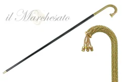 Best Il Marchesato Bastone da passeggio incrostato con centinaia di cristalli eriniti