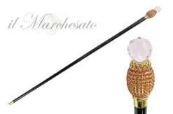 Discount Il Marchesato Bastone da passeggio Milord con sfera di cristallo rosa
