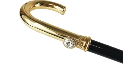 Clearance Il Marchesato Bastone da passeggio placcato oro24K da uomo