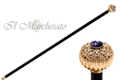 Sale Il Marchesato Bastone da passeggio "Cipolla" con filigrana e ametista
