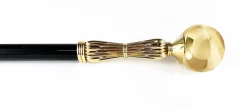 Online Il Marchesato Bastone da passeggio robusto ed elegante - sfera in ottone a specchio