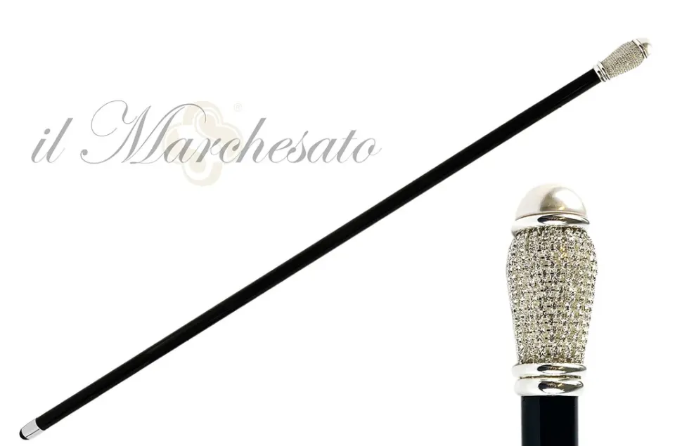 Clearance Il Marchesato Bastone da sera con cristalli e perla