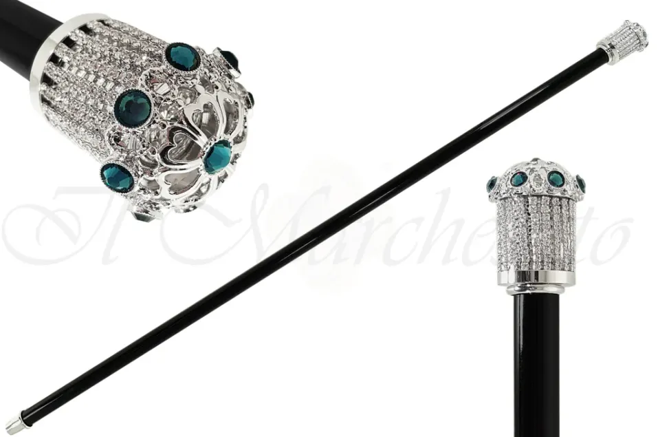 Discount Il Marchesato Bastone di lusso con cristalli Montana