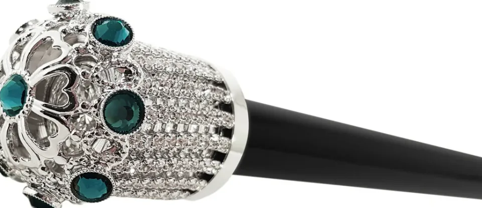 Discount Il Marchesato Bastone di lusso con cristalli Montana