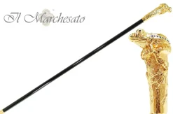 Fashion Il Marchesato Bastone di lusso con Rana su ramo tempestato di centinaia di cristalli