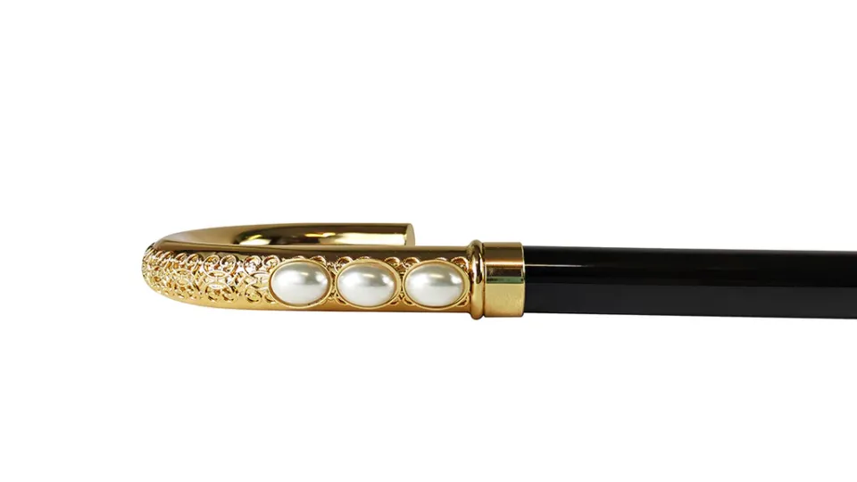 Sale Il Marchesato Bastone placcato oro 24K con perle