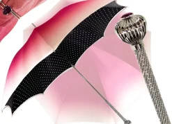 Best Il Marchesato Beautiful Red Women's Umbrella con Peacock Design Hight Quality Luxury Umbrella