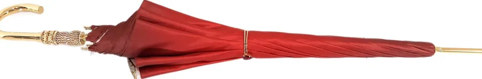 Discount Il Marchesato Bella ombrello da donna rossa con stampato Pavone Design Hight qualità di lusso ombrello