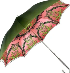 New Il Marchesato Bellissima Ombrella da donna rossa con ombrello di lusso di qualità alta di design di pavone stampato