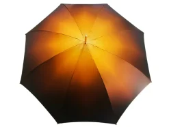 Sale Il Marchesato Bellissimo Doppio Baldacchino Ombrello in un Lussuoso di Color Marrone in Raso di Moda Ombrello