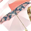 Fashion Il Marchesato Bellissimo ombrello a doppio tessuto in un lussuoso raso rosa