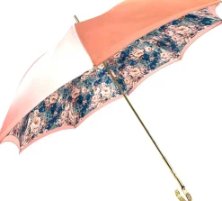 Fashion Il Marchesato Bellissimo ombrello a doppio tessuto in un lussuoso raso rosa