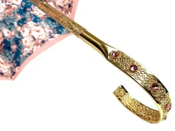 Fashion Il Marchesato Bellissimo ombrello a doppio tessuto in un lussuoso raso rosa