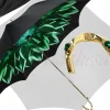 Online Il Marchesato Bellissimo ombrello a doppio tessuto in un lussuoso raso nero con fior