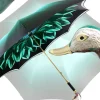 Clearance Il Marchesato Bellissimo ombrello a sfumato verde acqua e nero con anatra smaltata a