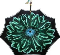 Clearance Il Marchesato Bellissimo ombrello a sfumato verde acqua e nero con anatra smaltata a