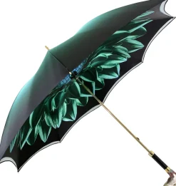 Clearance Il Marchesato Bellissimo ombrello a sfumato verde acqua e nero con anatra smaltata a