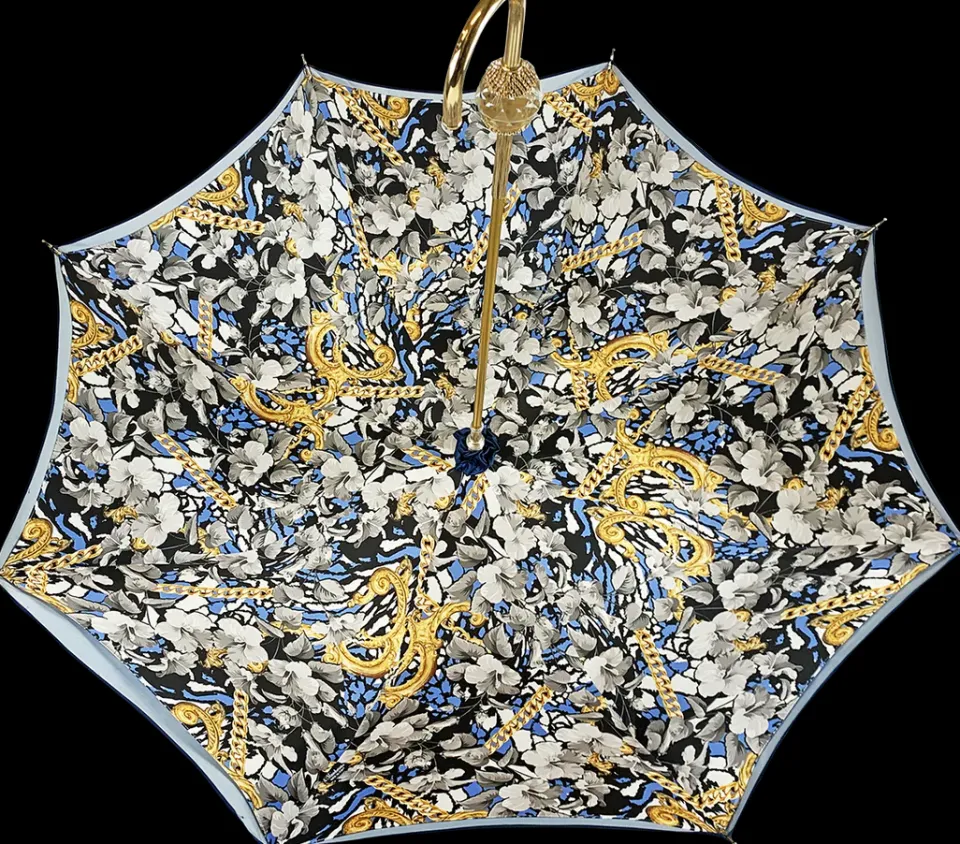 Outlet Il Marchesato Bellissimo Ombrello con Sfera di Cristallo Swarovski