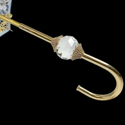 Outlet Il Marchesato Bellissimo Ombrello con Sfera di Cristallo Swarovski