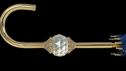 Outlet Il Marchesato Bellissimo Ombrello con Sfera di Cristallo Swarovski