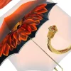 Hot Il Marchesato Bellissimo ombrello in un Lussuoso Raso Arancione