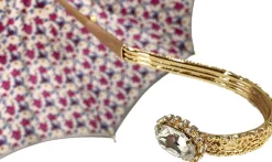 New Il Marchesato Bell'ombrello delle donne rosso con progetto di pavone stampato ombrello di lusso di qualità di Hight
