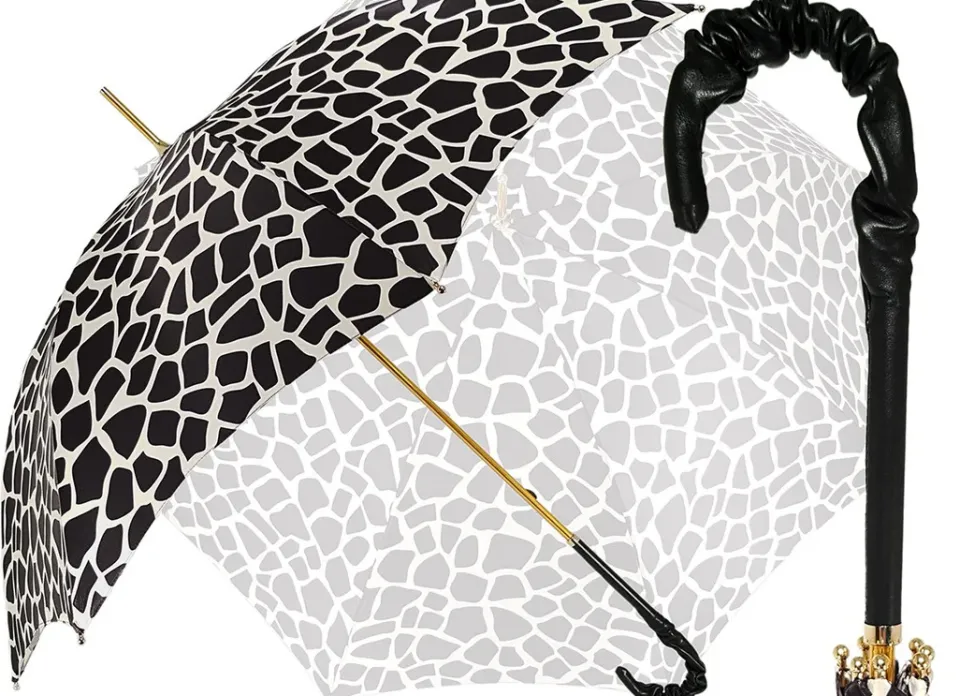 Hot Il Marchesato Bianco e nero - Ombrello da donna classico